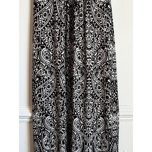 Lauren Ralph Lauren Women’s 8 Paisley Twist Front Maxi Dress Black Vacation - Picture 5 of 10